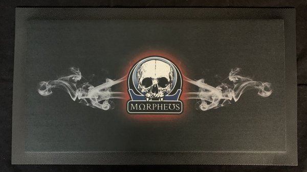 Morpheus Vape Society Thekenmatte mit Gummirückseite, Größe 450 x 250 x 2 mm