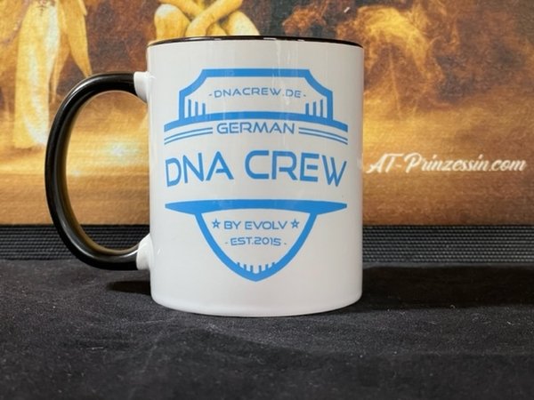 DNA CREW Keramiktasse Henkel und Innenseite farbig (schwarz)
